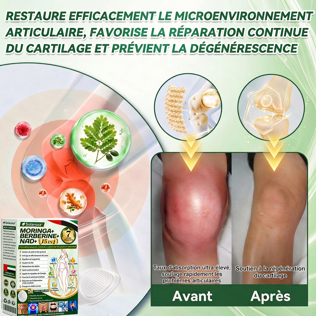 🎁Official Store | 🍋 Solaroza® Moringa & Berberine 10-IN-1 Advanced Nano Microneedle 1 Patch (Once Daily, visible changes in 7 days) ✅ Obesity, Diabetes, Sleep Apnea, And Joint Issues
